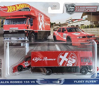Hot Wheels Team Transport Truck & Race Car  Gift for Racing Collectors