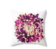 Flaar Collection: Red Mum throw pillow