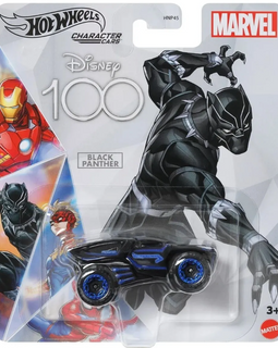 Hot Wheels Disney 100 Black Panther Character Car  1:64 Scale Collectible Toy Car  Marvel Black Panther